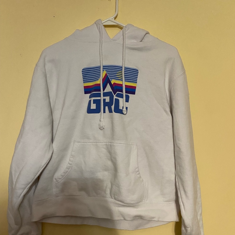 GRASSROOTS women white hoody Sz L GRC